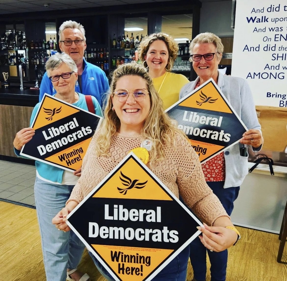 Jennie Westbrook campaigning with volunteers